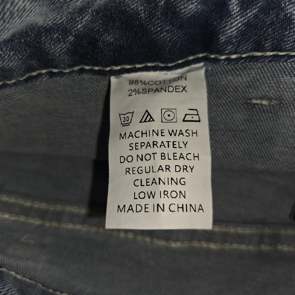 Etosel denim stretch Faded Blue Women's Skorts shorts skirt XL
